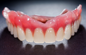 newly repaired upper dentures